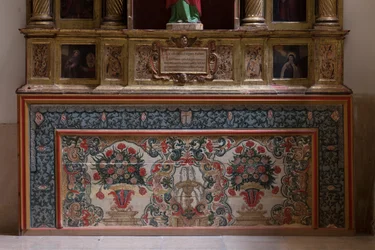 Kollegiatskirche. Innenraum. Nordschiff. Altar (San Jose). Antependium. 18. Jahrhundert.