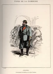 Kommune von Paris: Kostüm von COLONEL COMMANDING LES BATALLIONS DE LA PLACE VENDOME (13) in „Les Communeux“