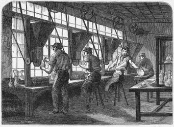 Kristallschneiden, ca. 1880 (Gravur)