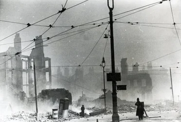 Derby Square in Liverpool nach einem deutschen Bombenangriff