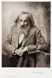 Dmitri Iwanowitsch Mendelejew, russischer Chemiker, um 1905