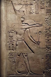 Ägypten, Medamud, Montu-Tempeltür (Detail)