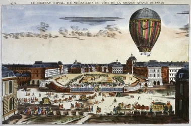 Experiment mit einem Heißluftballon in Versailles