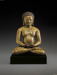 Figur eines sitzenden Yogi, möglicherweise Padampa Sangye, 11.-12. Jahrhundert