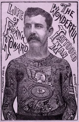 Frank Howard der Wunderbar tätowierte Mann, ca. 1900