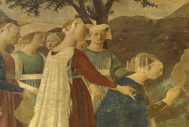 Fresko, San Francesco Basilika, Arezzo, Toskana, Italien