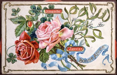 Glückliches Jahr Blumen