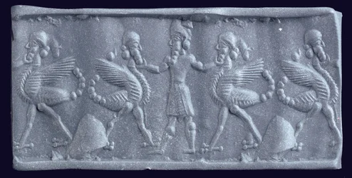 Abdruck eines neubabylonischen Zylindersiegels, ca. 750-600 v. Chr.