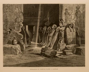 Innere Ansicht des Apet-Tempels in Karnak, Ägypten - Illustration aus dem Atlas von Ägypten
