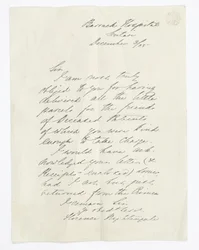 Brief geschrieben von Florence Nightingale, während im Barrack Hospital, Scutari