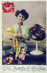 Es lebe die heilige Katharina, frühes 20. Jahrhundert (Postkarte)