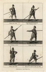 Militärische Übungen mit der Pike