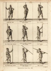 Militärische Übungen mit der Pike