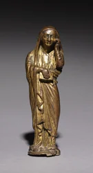 Trauernde Maria, wahrscheinlich von einem Altarkreuz, 1200-1300
