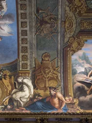 Mythologische Figuren. Gemaltes Dekor von François Perrier