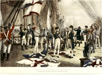 Napoleonische Kriege: Admiral Horatio Nelsons letztes Signal in der Schlacht von Trafalgar