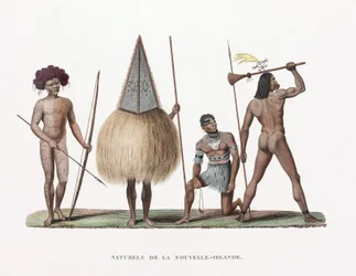 Einheimische von Neuirland (heute Papua-Neuguinea)