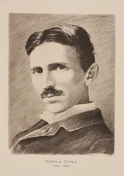 Nikola Tesla, kroatisch-serbischer Ingenieur, Physiker und Erfinder, um 1885