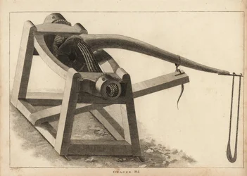 Onager, eine Art Katapult zum Schleudern von Steinen