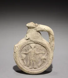 Pilgerflasche mit Sankt Menas, 500-700