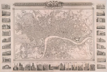 Plan von London nach tatsächlicher Vermessung