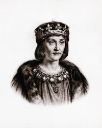 Porträt von Louis XII (1462-1515), König von Frankreich. Gravur