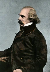 Porträt von Nathaniel Hawthorne (1804-1864), amerikanischer Schriftsteller, ca. 1862 oder 1863