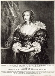 Porträt von Königin Henrietta Maria de Bourbon