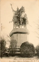 Postkarte/Statue von Karl dem Großen/Paris/Seine/Île-de-France/Frankreich