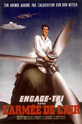 Poster der französischen Luftwaffe zur Ermutigung junger Menschen, der Armee beizutreten, ca. 1960