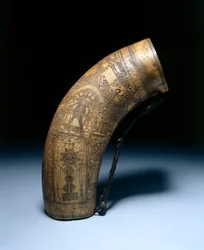 Pulverflasche, späte 1700er-frühe 1800er