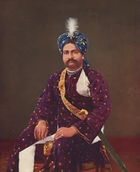 Prinz Sher Zaman, geboren 1881; Prinz und erster Sohn von Rasul Khan; Foto aufgenommen in den frühen 1900er Jahren; Junagadh; Gujarat; Indien