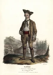 Raffile als Michau in Coelina von René Charles Guilbert de Pixérécourt, Ambigu Comique