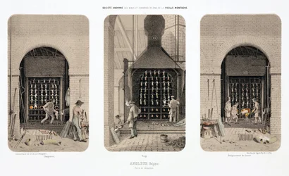 Rohstoffverarbeitung, Metallurgie Reduktionsöfen, Zinkwerke, Angleur, Belgien