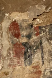 Ribelles. Die Kirche. Innenraum. Die Apsis. Die Wandmalereien. Detail. Romanik.