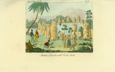 Ruinen der antiken Luta-Säulen, errichtet von den Chamorro auf der Insel Rota, Guam