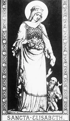 Szene aus dem Leben der heiligen Elisabeth von Ungarn