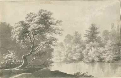 Shenstone - Teich bei Little Aston: Sepiawaschzeichnung, undatiert [19. Jh.]