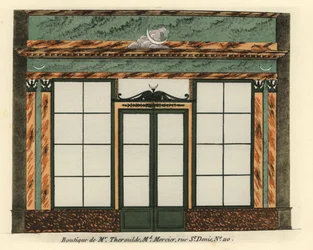 Schaufenster von Monsieur Therouldes Kurzwarenladen