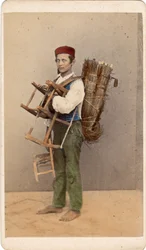 Kleiner Beruf: Porträt eines jungen Stuhlpolsterers, Venedig. 19. Jahrhundert