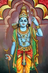 Sri Vadapathira Kaliamman Hindu-Tempel. Avatar von Vishnu. Lord Rama 7. Inkarnation. Singapur