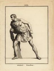 Statue eines römischen Soldaten, Schleuderer oder Schleuderinfanterist
