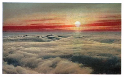 Sonnenaufgang über den Wolken, ca. 1930