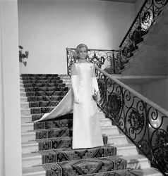 Die Schauspielerin Ingrid Thulin am Set des Films „Agostino“ unter der Regie von Mauro Bolognini in Venedig - 1962