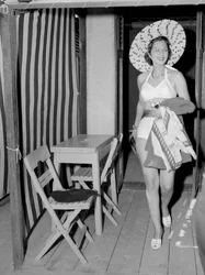 Die Schauspielerin Maria Montez bei den Internationalen Filmfestspielen von Venedig - 1950