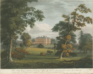 Teddesley Hall: kolorierte Aquatinta, undatiert [ca. 1825]