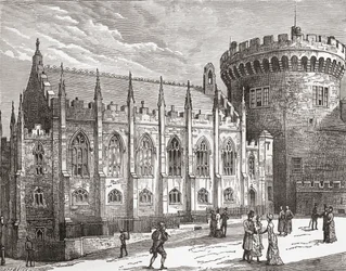 Die Chapel Royal, Dublin Castle, Irland im späten 19. Jahrhundert, aus 