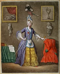 Der Ritter von Eon, als Frau verkleidet