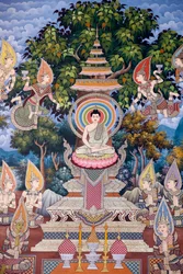 Das Leben des Buddha, Wandfresko, Wat Maniratanaram Kloster, Phnom Penh, 2022