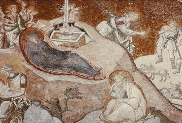 Die Geburt Christi, aus dem Chora-Kloster, Byzantinisch, 14. Jahrhundert (Mosaik)